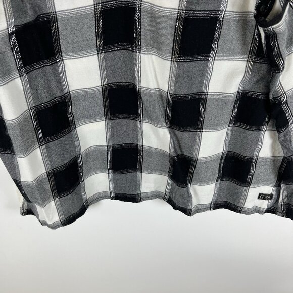 Victoria’s Secret Checkered Lace‎ Camisole Cami Sz L Black White Flannel Shimmer - Picture 3 of 8